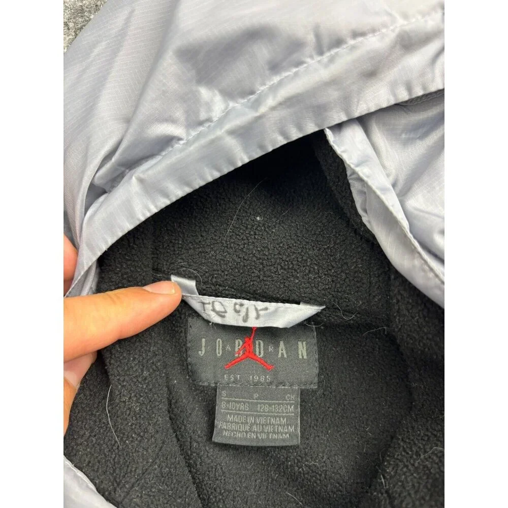 Air Jordan Jacket Youth Small Gray‎ Zip Up Hooded Fleece Lined Jumpman #23